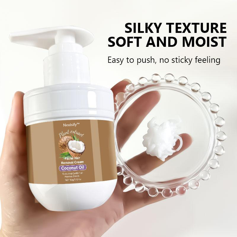 Nexisify™ Coconut Oil Facial Hair Removal Cream - Gentle Lip Hair Removal