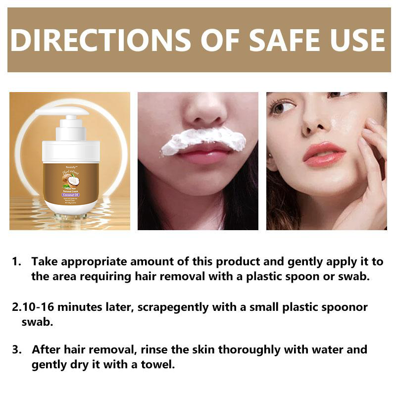 Nexisify™ Coconut Oil Facial Hair Removal Cream - Gentle Lip Hair Removal