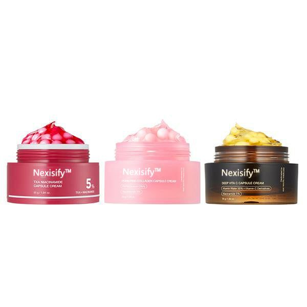 Radiant Capsule Cream Trio | Brighten • Firm • Soothe