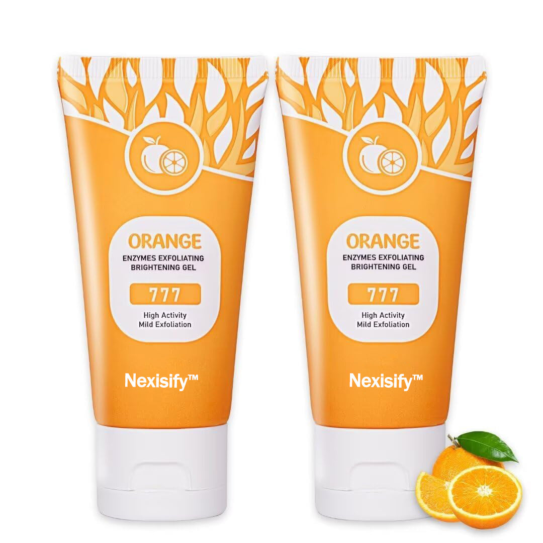 Orange Exfoliating Gel Scrub for Face and Body Skin, Deep Cleansing Moisturizing Skin Exfoliator, Natural Orange Exfoliating Gel, Peeling Exfoliator