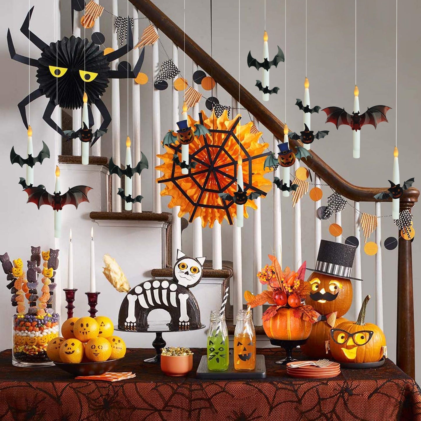 🎃Flameless Candles with Magic Wand Remote for Halloween Decor