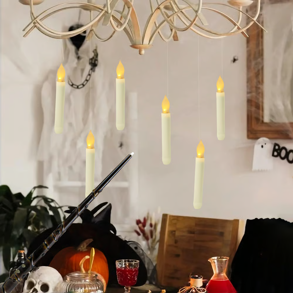 🎃Flameless Candles with Magic Wand Remote for Halloween Decor