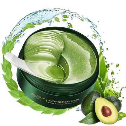Avocado Eye Mask: 60-Piece Hydra-Restore for Dark Circles & Puffiness | Moisturizing & Brightening Skincare Gift