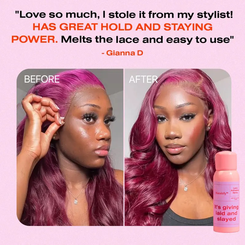 Lace Melting Spray for Lace Wigs - Banish Ashiness, Extra Hold & No Residue, Waterproof Long-Lasting Safe Formula - 4.2 oz