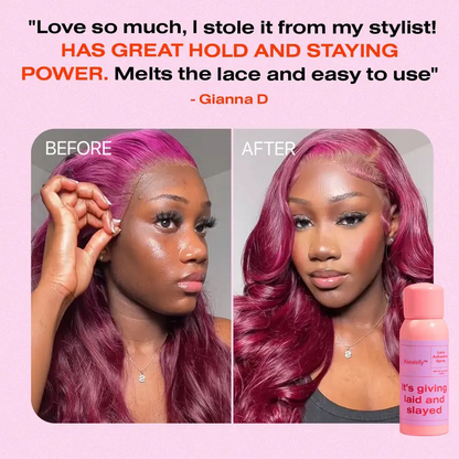 Lace Melting Spray for Lace Wigs - Banish Ashiness, Extra Hold & No Residue, Waterproof Long-Lasting Safe Formula - 4.2 oz