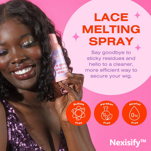 Lace Melting Spray for Lace Wigs - Banish Ashiness, Extra Hold & No Residue, Waterproof Long-Lasting Safe Formula - 4.2 oz