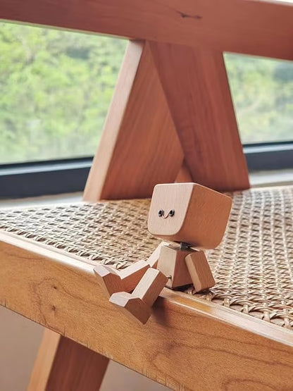 😆Shaking Feet Wooden Doll-Replaceable facial expressions