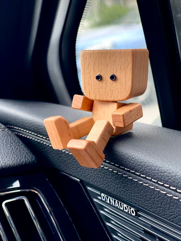 😆Shaking Feet Wooden Doll-Replaceable facial expressions