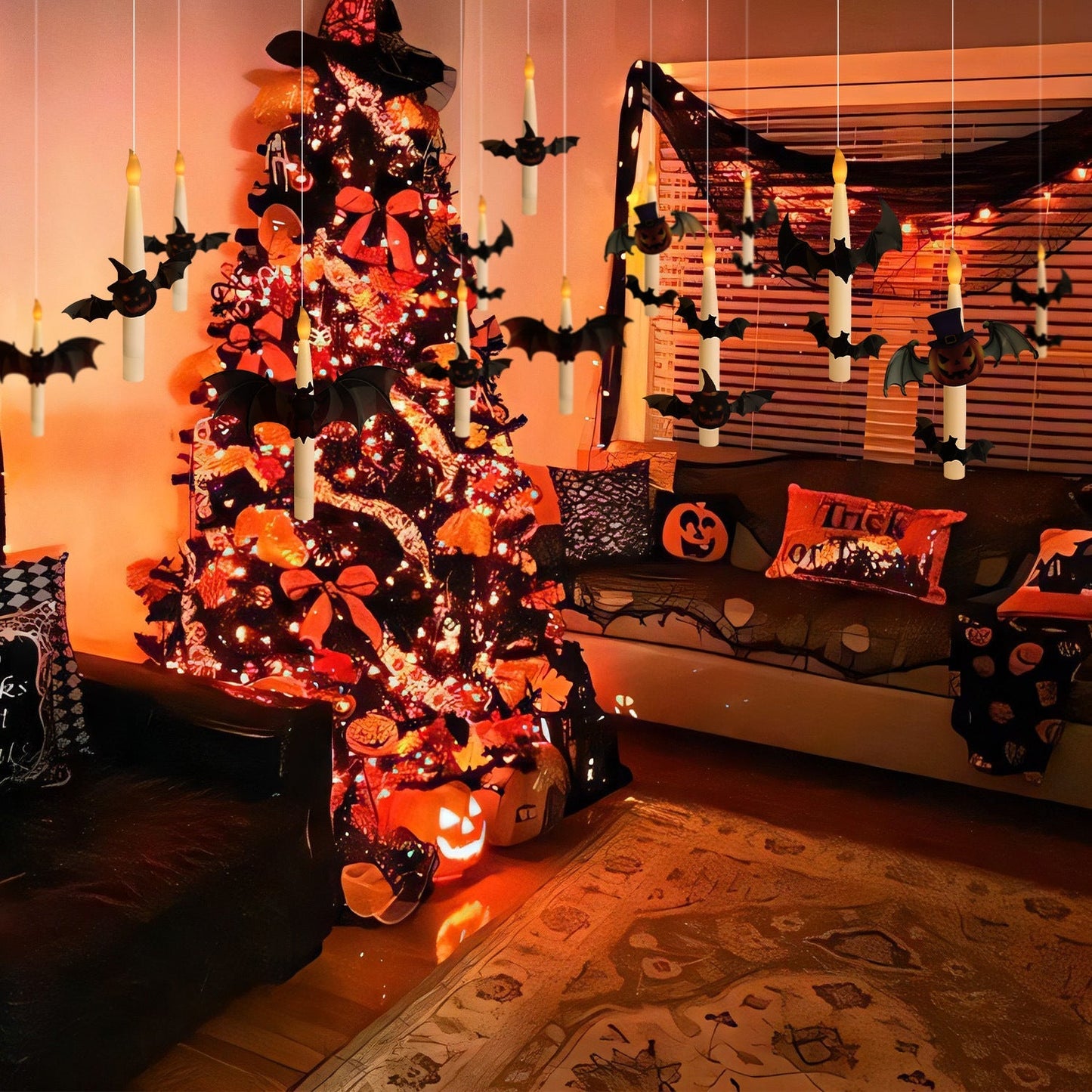 🎃Flameless Candles with Magic Wand Remote for Halloween Decor